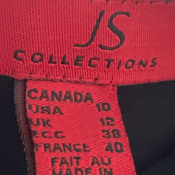 JS COLLECTION BEDAZZLED BLACK DRESS PANTS - Picture 6 of 7